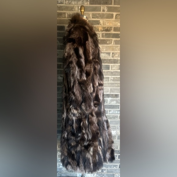 Vintage Berman Genuine Pieced Raccoon Fur Long Coat - Picture 2 of 16